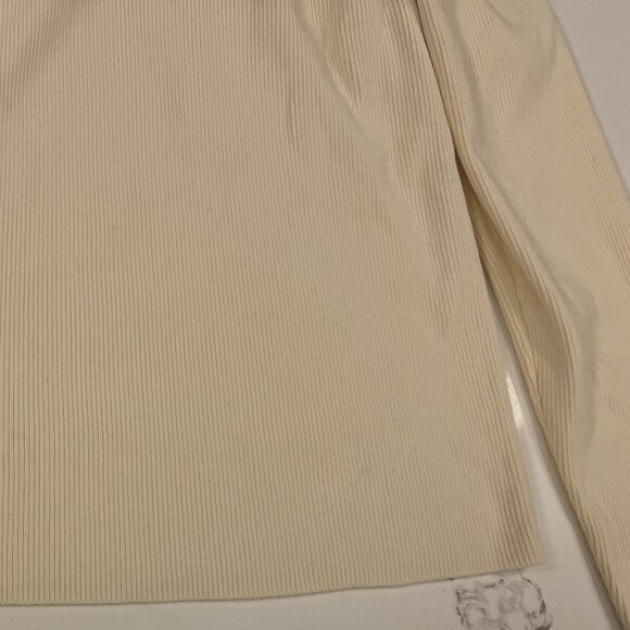 Banana Republic Ribbed Supima Cotton long sleeve sweater Crew neck - Cream - XL - Picture 7 of 8